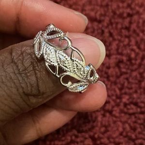 Sterling Silver Ring with Diamond accents